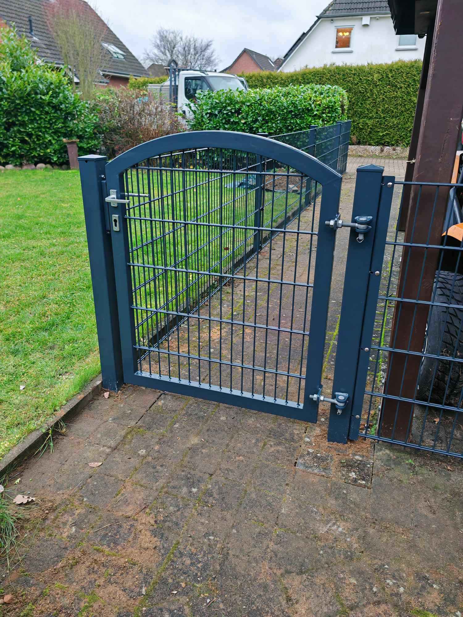Gartentor mit Bogen 1,03 m anthrazit Bergedorf