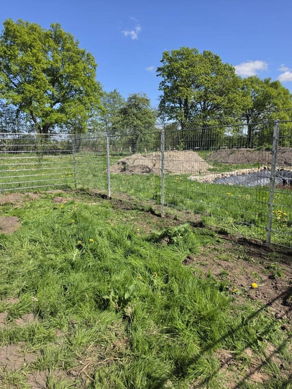 Doppelstabmattenzaun 2,23m verzinkt mit Tor für Hundepension in Lübeck (7/10)